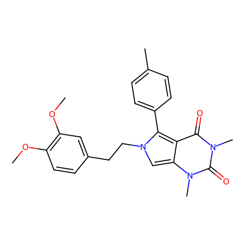 6-(3,4-dimethoxyphenethyl)-1,3-dimethyl-5-(p-tolyl)-1H-pyrrolo[3,4-d]pyrimidine-2,4(3H,6H)-dione structure