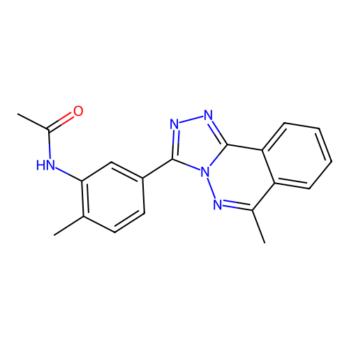 N-[2-methyl-5-(6-methyl[1,2,4]triazolo[3,4-a]phthalazin-3-yl)phenyl]acetamide structure