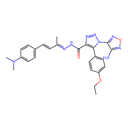 C25H27N9O3 structure