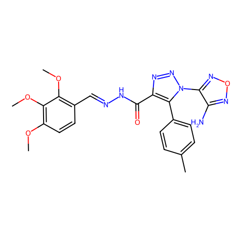 C22H22N8O5 structure