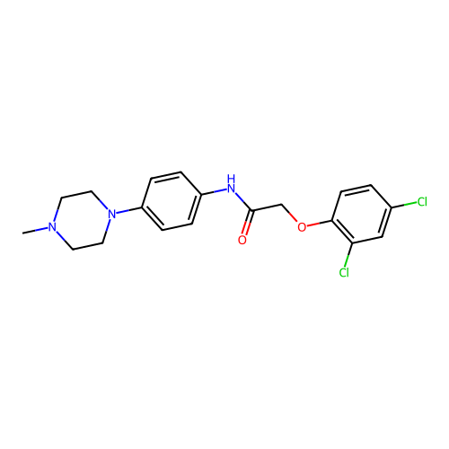 2-(2,4-dichlorophenoxy)-N-[4-(4-methylpiperazin-1-yl)phenyl]acetamide structure