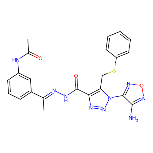 C22H21N9O3S structure