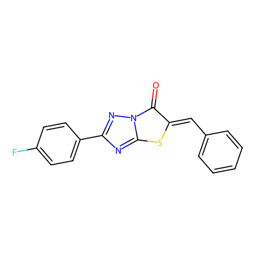(Z)-5-benzylidene-2-(4-fluorophenyl)thiazolo[3,2-b][1,2,4]triazol-6(5H)-one structure