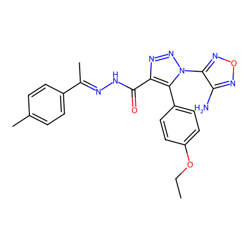 C22H22N8O3 structure