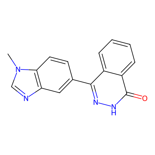 4-(1-methyl-1H-benzimidazol-5-yl)phthalazin-1(2H)-one structure