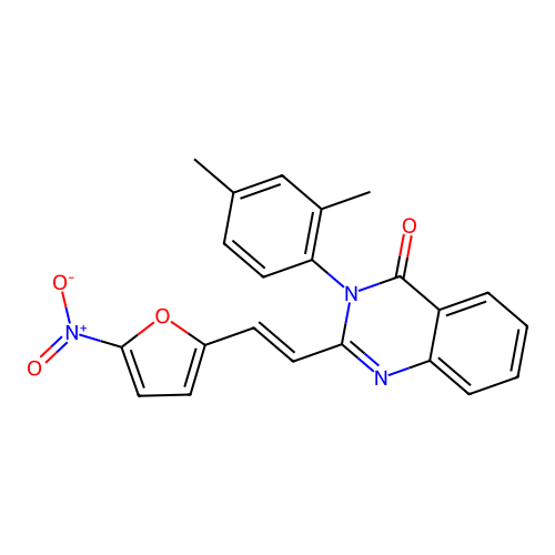 3-(2,4-dimethylphenyl)-2-[(E)-2-(5-nitrofuran-2-yl)ethenyl]quinazolin-4(3H)-one structure