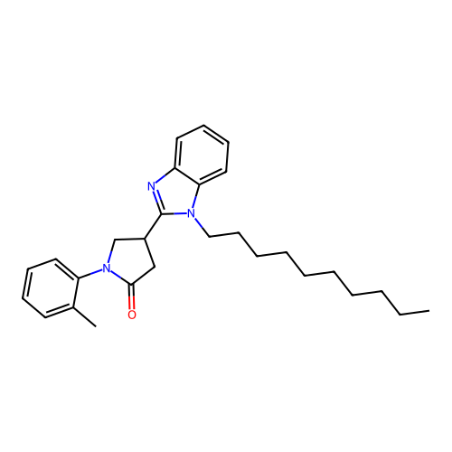 4-(1-Decylbenzimidazol-2-yl)-1-(2-methylphenyl)pyrrolidin-2-one structure
