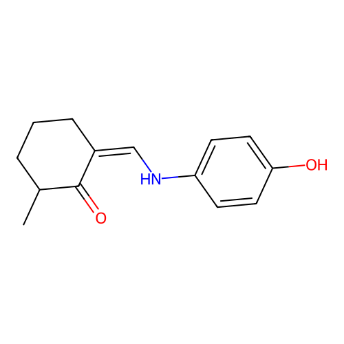 (2Z)-2-{[(4-hydroxyphenyl)amino]methylidene}-6-methylcyclohexanone structure
