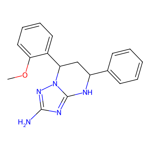 7-(2-methoxyphenyl)-5-phenyl-1,5,6,7-tetrahydro-[1,2,4]triazolo[1,5-a]pyrimidin-2-amine structure