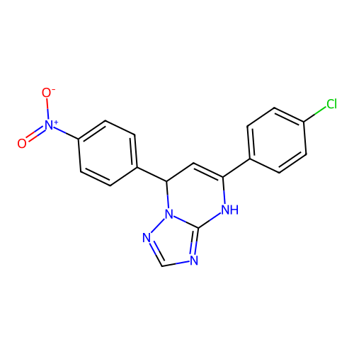 5-(4-Chlorophenyl)-7-(4-nitrophenyl)-4,7-dihydro[1,2,4]triazolo[1,5-a]pyrimidine structure
