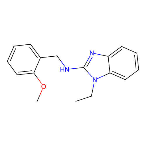 1-ethyl-N-(2-methoxybenzyl)-1H-benzimidazol-2-amine structure