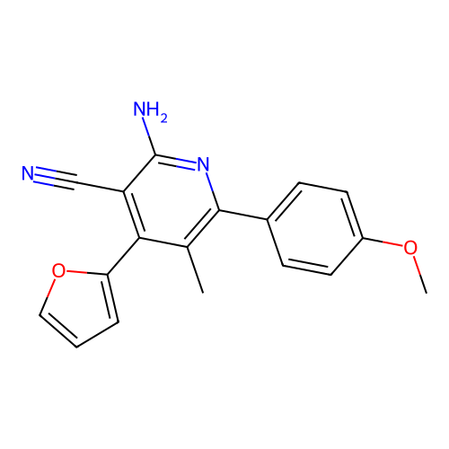 2-Amino-4-(furan-2-yl)-6-(4-methoxyphenyl)-5-methylpyridine-3-carbonitrile structure