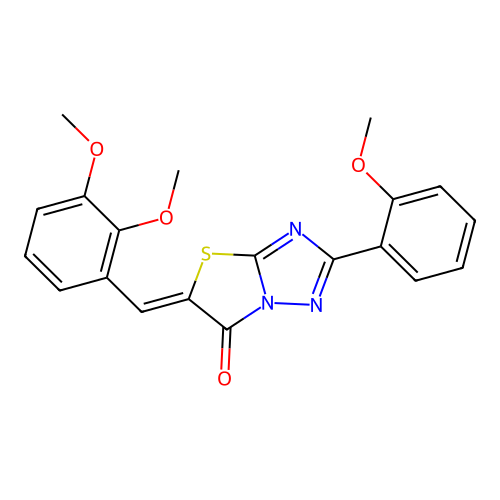 (5Z)-5-[(2,3-dimethoxyphenyl)methylidene]-2-(2-methoxyphenyl)-[1,3]thiazolo[3,2-b][1,2,4]triazol-6-one structure