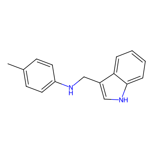 N-(1H-indol-3-ylmethyl)-4-methylaniline structure