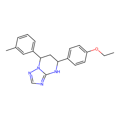 5-(4-ethoxyphenyl)-7-(3-methylphenyl)-4,5,6,7-tetrahydro[1,2,4]triazolo[1,5-a]pyrimidine structure