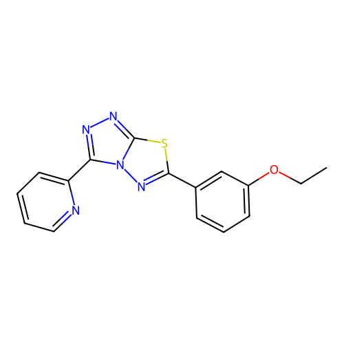 6-(3-Ethoxyphenyl)-3-(pyridin-2-yl)[1,2,4]triazolo[3,4-b][1,3,4]thiadiazole structure