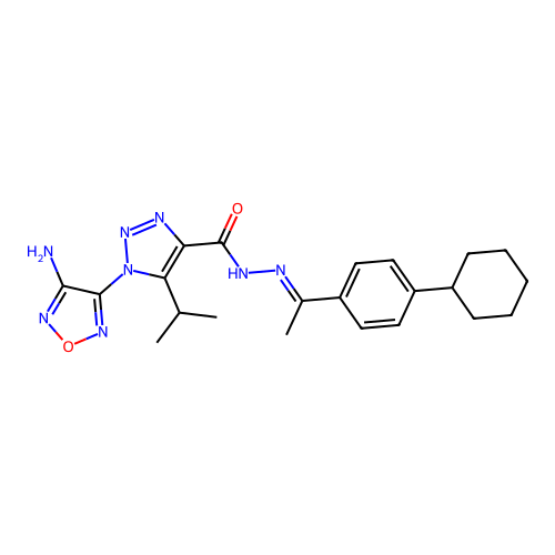 C22H28N8O2 structure