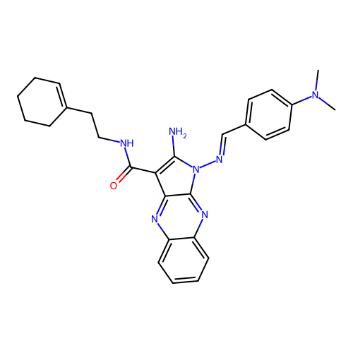 C28H31N7O structure