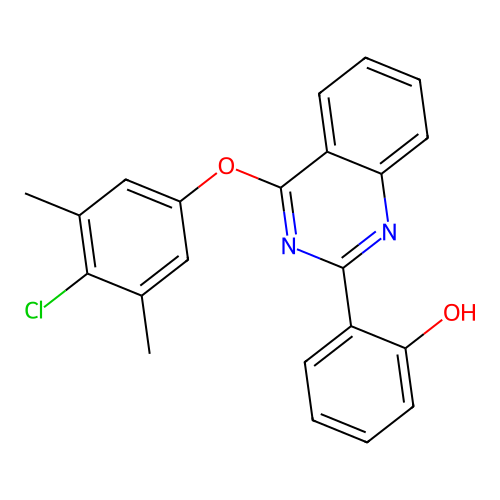 2-[4-(4-Chloro-3,5-dimethylphenoxy)quinazolin-2-yl]phenol structure