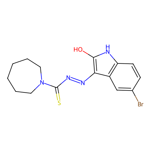 N'-(5-bromo-2-oxoindol-3-yl)azepane-1-carbothiohydrazide structure