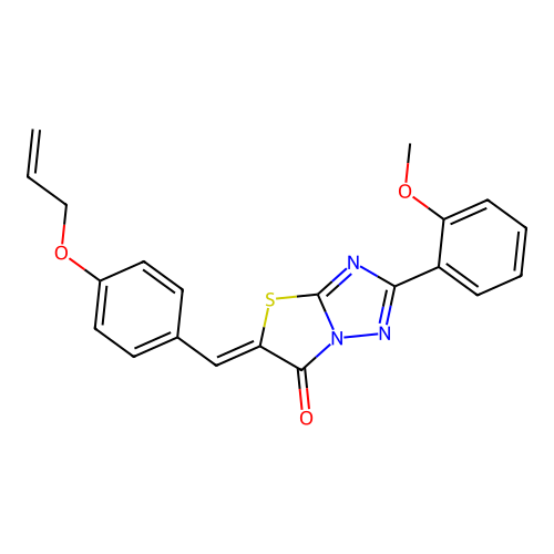 (Z)-5-(4-(allyloxy)benzylidene)-2-(2-methoxyphenyl)thiazolo[3,2-b][1,2,4]triazol-6(5H)-one structure