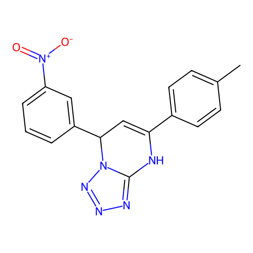 5-(4-Methylphenyl)-7-(3-nitrophenyl)-4,7-dihydrotetrazolo[1,5-a]pyrimidine structure