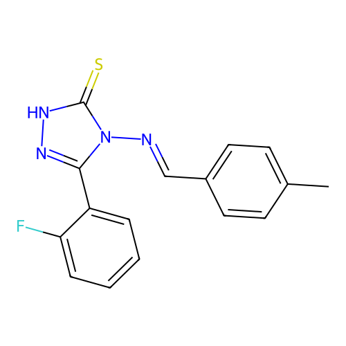 5-(2-Fluorophenyl)-4-((4-methylbenzylidene)amino)-4H-1,2,4-triazole-3-thiol structure