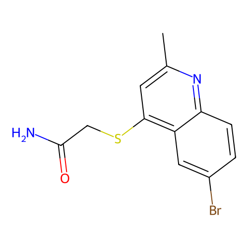 2-[(6-Bromo-2-methylquinolin-4-yl)sulfanyl]acetamide structure