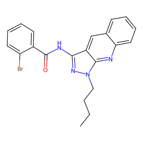 2-bromo-N-(1-butyl-1H-pyrazolo[3,4-b]quinolin-3-yl)benzamide structure