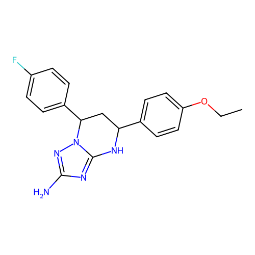 5-(4-ethoxyphenyl)-7-(4-fluorophenyl)-1,5,6,7-tetrahydro-[1,2,4]triazolo[1,5-a]pyrimidin-2-amine structure