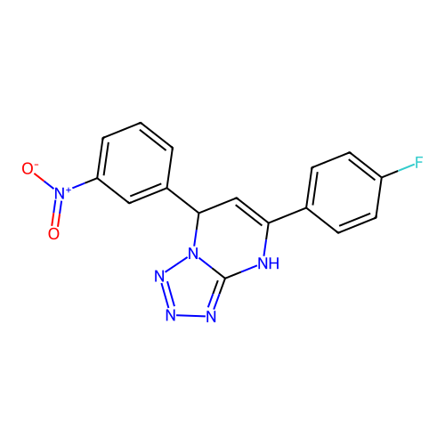 5-(4-Fluorophenyl)-7-(3-nitrophenyl)-4,7-dihydrotetrazolo[1,5-a]pyrimidine structure