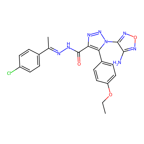 C21H19ClN8O3 structure