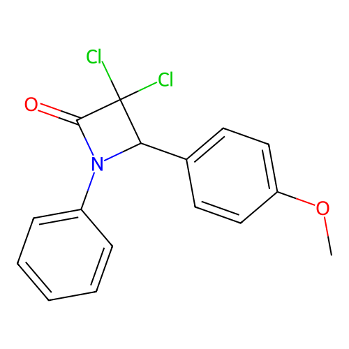 3,3-Dichloro-4-(4-methoxyphenyl)-1-phenyl-azetidin-2-one structure