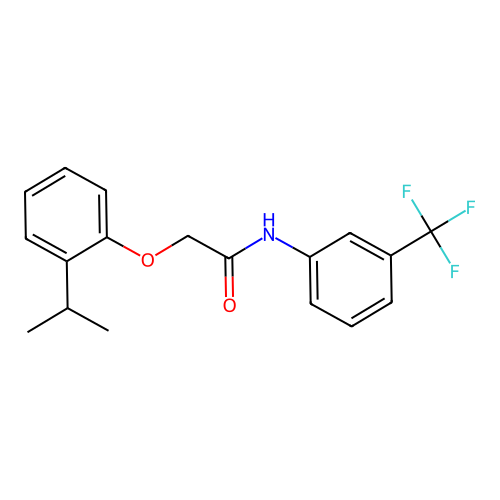 2-(2-Isopropylphenoxy)-n-[3-(trifluoromethyl)phenyl]acetamide structure