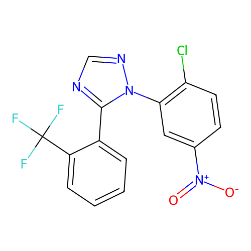1-(2-Chloro-5-nitrophenyl)-5-[2-(trifluoromethyl)phenyl]-1,2,4-triazole structure