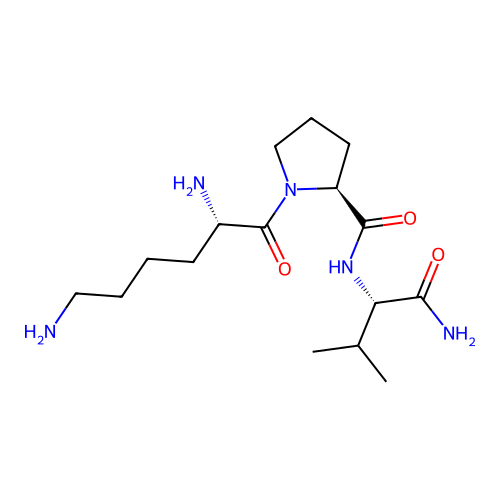 L-Valinamide, L-lysyl-L-prolyl- structure