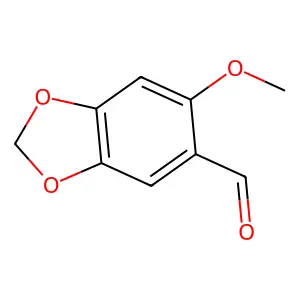 1,3-Benzodioxole-5-carboxaldehyde, 6-methoxy- structure