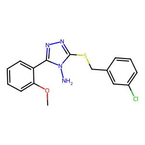 5-[(3-Chlorophenyl)methylthio]-3-(2-methoxyphenyl)-1,2,4-triazole-4-ylamine structure