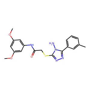2-{[4-amino-5-(3-methylphenyl)-4H-1,2,4-triazol-3-yl]sulfanyl}-N-(3,5-dimethoxyphenyl)acetamide structure