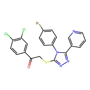2-{[4-(4-BROMOPHENYL)-5-(3-PYRIDINYL)-4H-1,2,4-TRIAZOL-3-YL]SULFANYL}-1-(3,4-DICHLOROPHENYL)ETHANONE structure