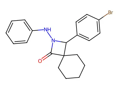 2-Anilino-1-(4-bromophenyl)-2-azaspiro[3.5]nonan-3-one structure