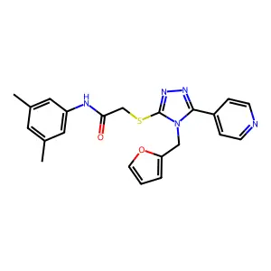 N-(3,5-dimethylphenyl)-2-{[4-(furan-2-ylmethyl)-5-(pyridin-4-yl)-4H-1,2,4-triazol-3-yl]sulfanyl}acetamide structure