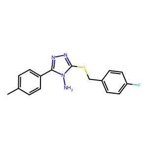 3-((4-Fluorobenzyl)thio)-5-(4-methylphenyl)-4H-1,2,4-triazol-4-amine structure