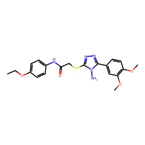 2-{[4-amino-5-(3,4-dimethoxyphenyl)-4H-1,2,4-triazol-3-yl]sulfanyl}-N-(4-ethoxyphenyl)acetamide structure