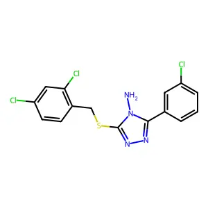 3-[(2,4-Dichlorophenyl)methylthio]-5-(3-chlorophenyl)-1,2,4-triazole-4-ylamine structure