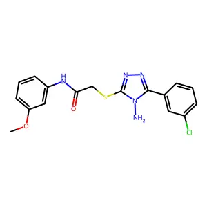 2-{[4-amino-5-(3-chlorophenyl)-4H-1,2,4-triazol-3-yl]sulfanyl}-N-(3-methoxyphenyl)acetamide structure
