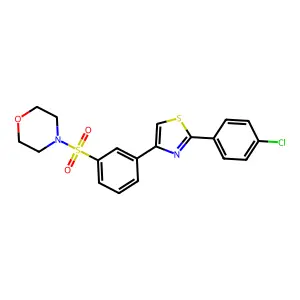 4-({3-[2-(4-Chlorophenyl)-1,3-thiazol-4-yl]phenyl}sulfonyl)morpholine structure