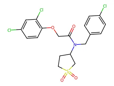 N-(4-chlorobenzyl)-2-(2,4-dichlorophenoxy)-N-(1,1-dioxidotetrahydrothiophen-3-yl)acetamide structure