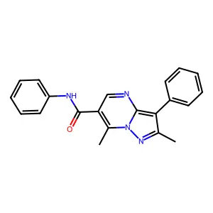 2,7-dimethyl-N,3-diphenylpyrazolo[1,5-a]pyrimidine-6-carboxamide structure