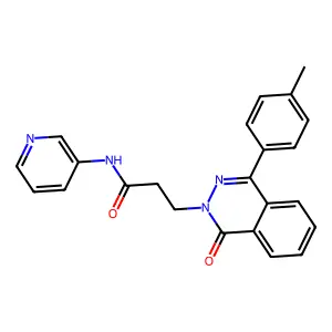 3-[4-(4-methylphenyl)-1-oxophthalazin-2-yl]-N-pyridin-3-ylpropanamide structure